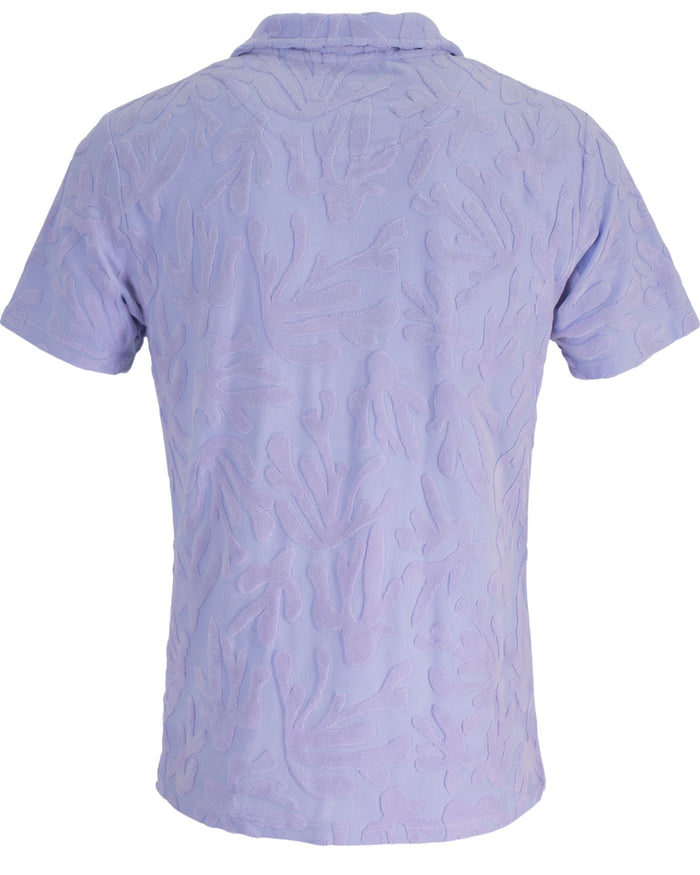 JOHNNY CORAL TOWEL POLO SHIRT IN LAVENDER