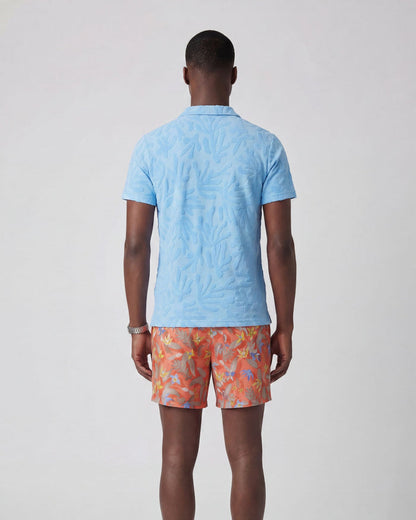 JOHNNY CORAL TOWEL POLO SHIRT IN SKY