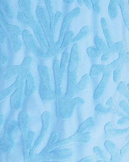 JOHNNY CORAL TOWEL POLO SHIRT IN SKY