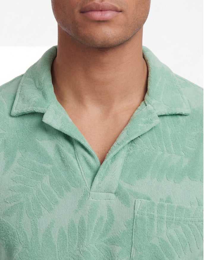 JOHNNY FARM FLORAL TOWEL POLO - CLOVER