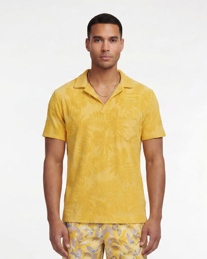 JOHNNY FARM FLORAL TOWEL POLO - SUNSHINE