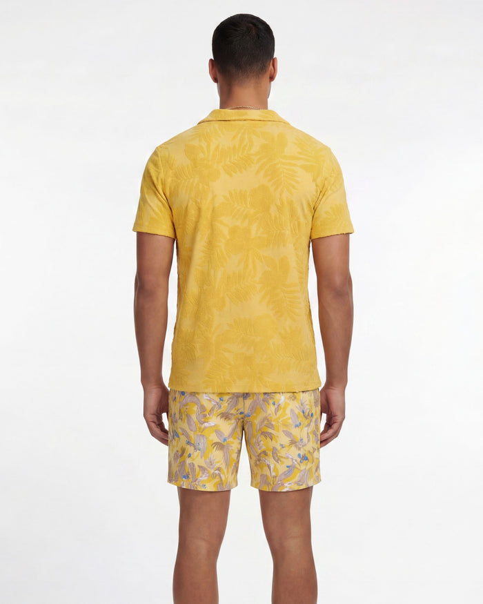 JOHNNY FARM FLORAL TOWEL POLO - SUNSHINE
