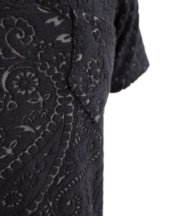 JOHNNY TOWEL POLO SHIRT IN BLACK