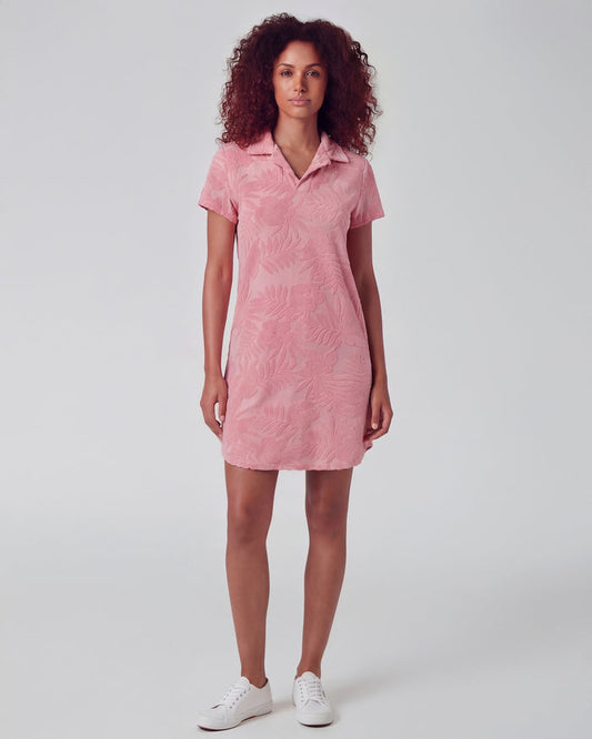 JOSEPHINE CORAL WOMENS TERRY TOWELING DRESS
