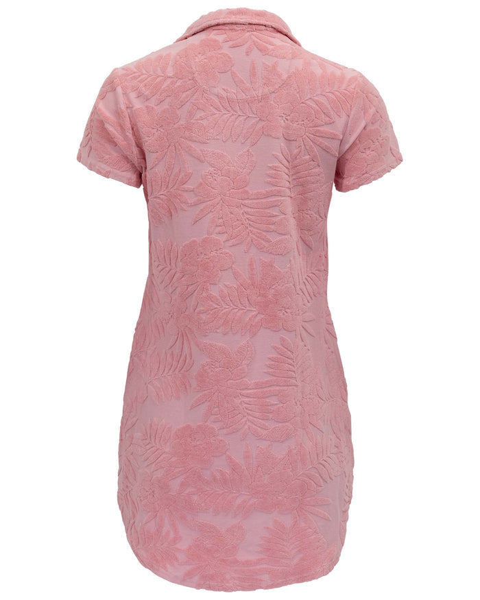 JOSEPHINE CORAL WOMENS TERRY TOWELING DRESS