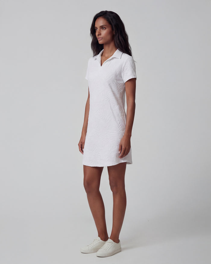 JOSEPHINE WHITE WOMENS TERRY TOWELING DRESS