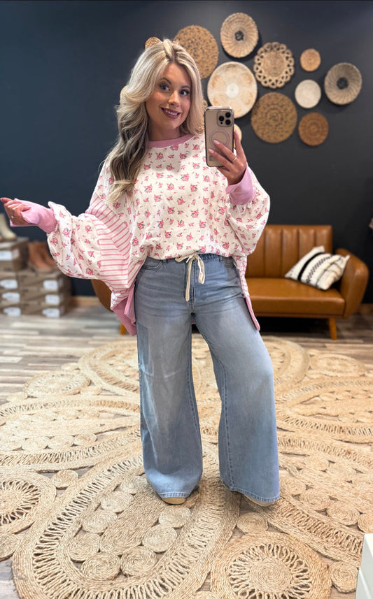 Judy Blue Light Denim Palazzo Pants