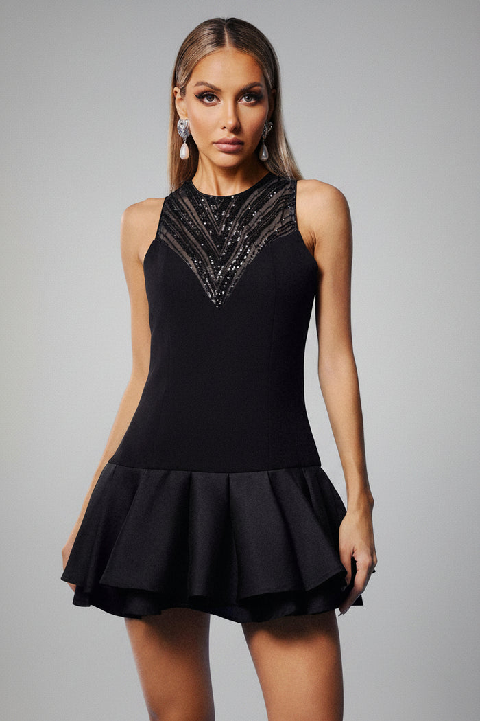Kaelyn Sequin Flare Mini