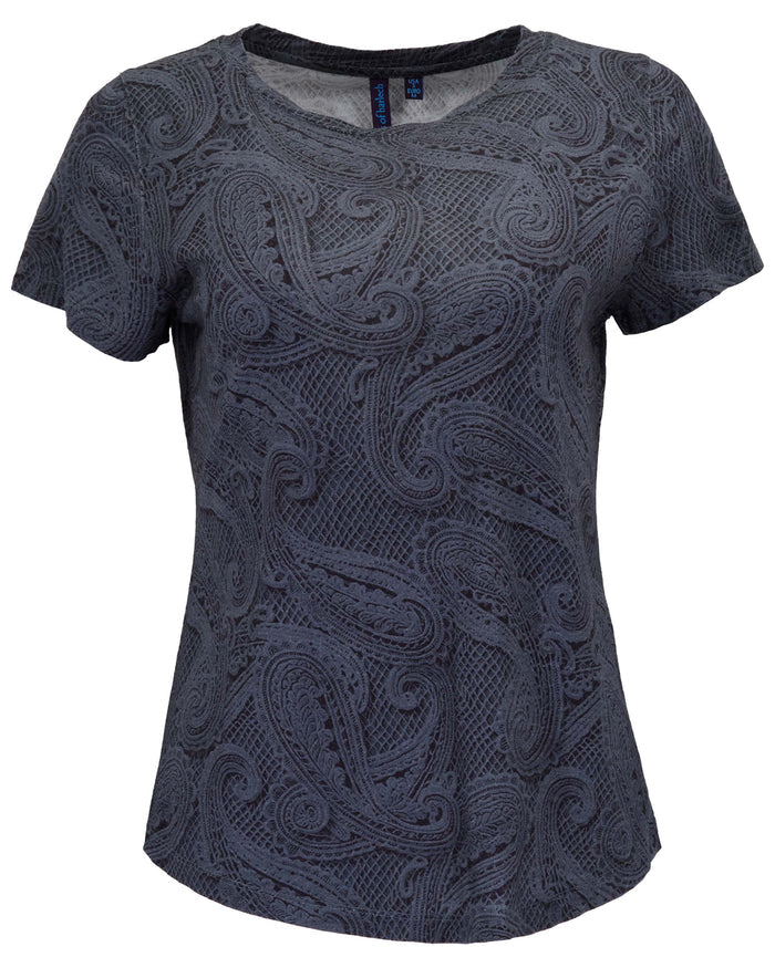 KATHERINE CROCHET CAVIAR WOMENS CAP SLEEVE TOP