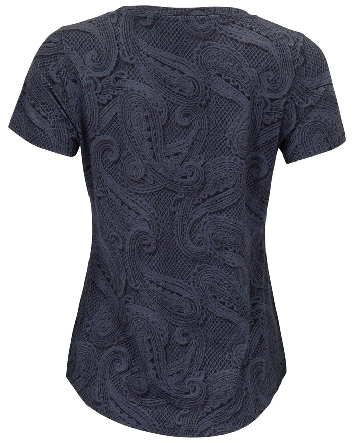 KATHERINE CROCHET CAVIAR WOMENS CAP SLEEVE TOP