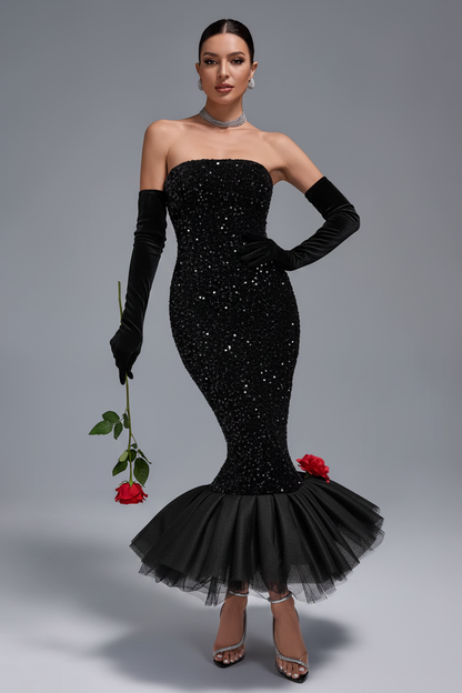 Kiara Evening Dress With Gloves