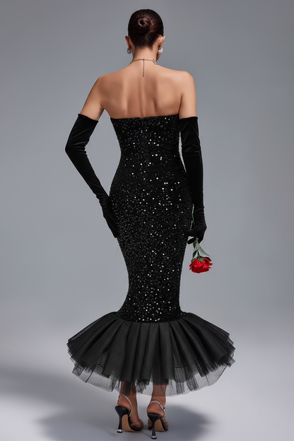 Kiara Evening Dress With Gloves