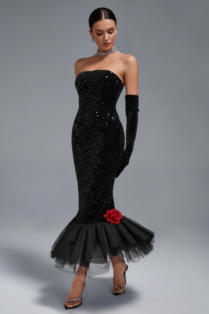 Kiara Evening Dress With Gloves