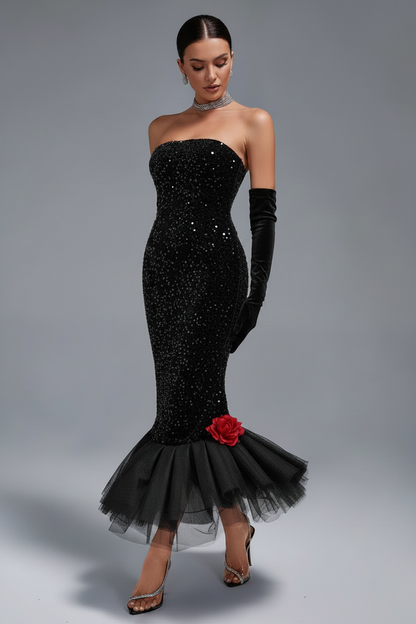 Kiara Evening Dress With Gloves