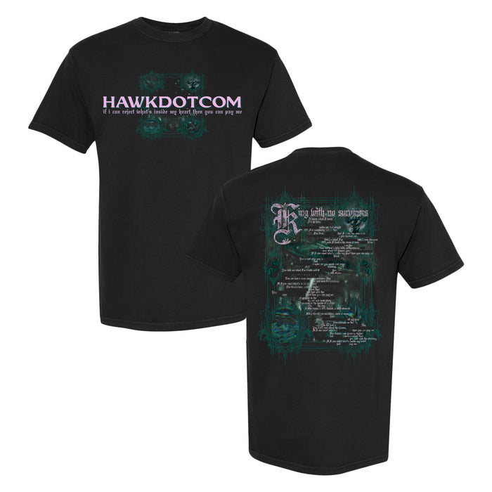 HAWK King Alien - Black T-shirt front and back