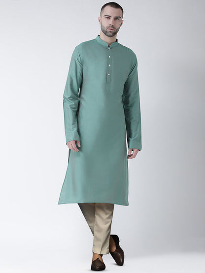 Kisah Men's Green Kurta Trousers Set