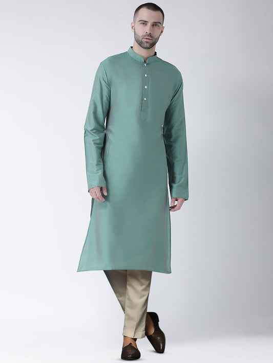 Kisah Men's Green Kurta Trousers Set