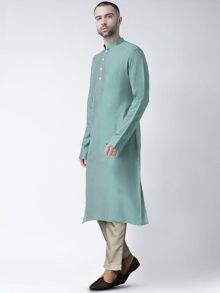 Kisah Men's Green Kurta Trousers Set