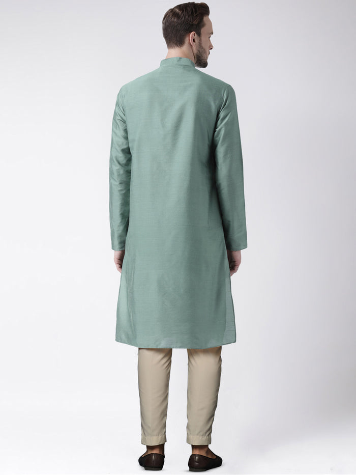 Kisah Men's Green Kurta Trousers Set