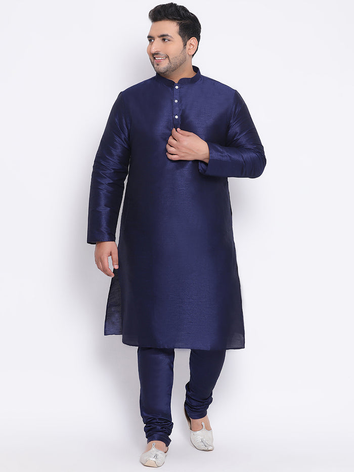 Kisah Plus Men's Green Kurta Churidar Jacket Set