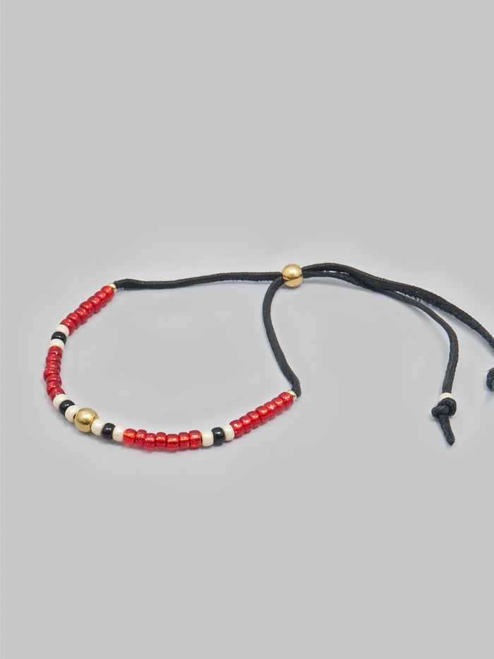 Kobashi Studio 5mm Traditional Beads Bracelet red Black