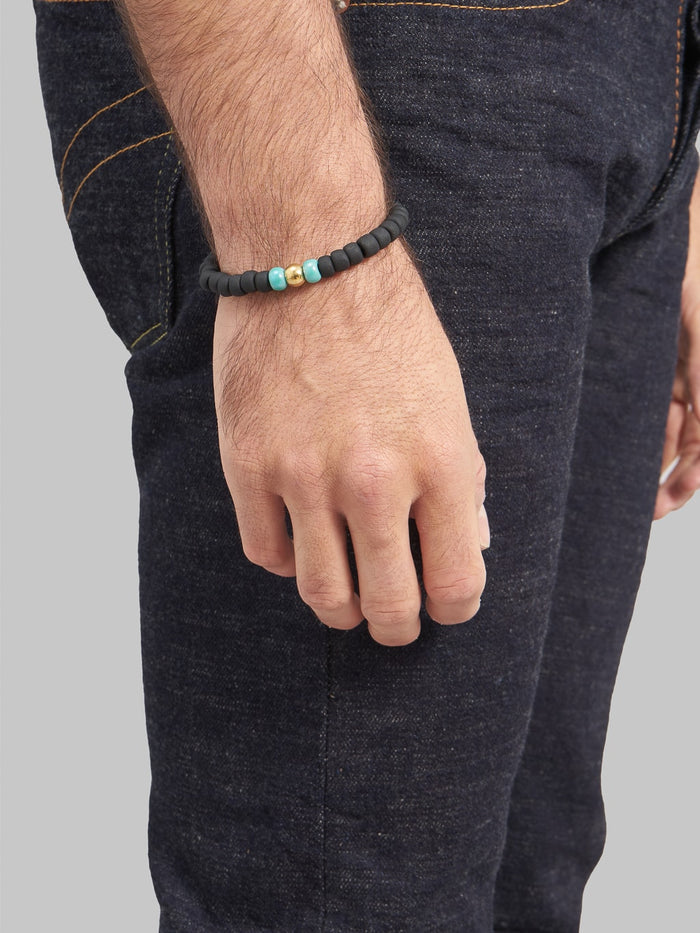 Kobashi Studio 7mm Traditional Beads Bracelet Black Blue styled