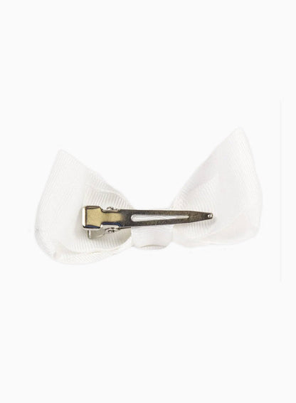 Lily Rose Clip Large Bow Hair Clip in White