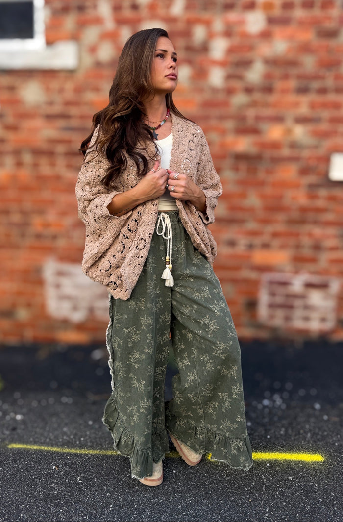 Latte Crochet Cardigan