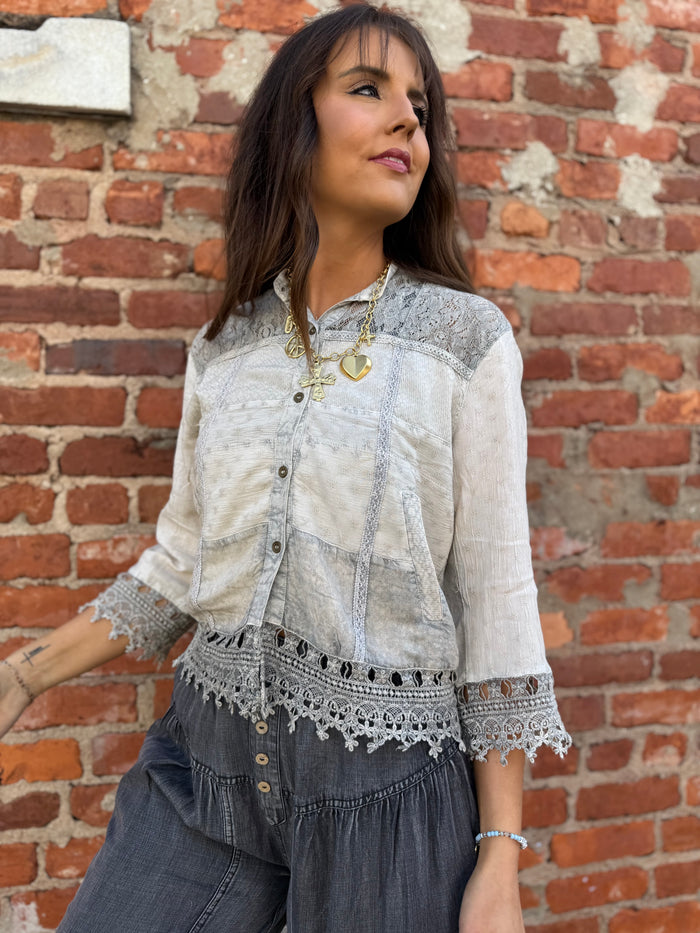 Latte Lace Top