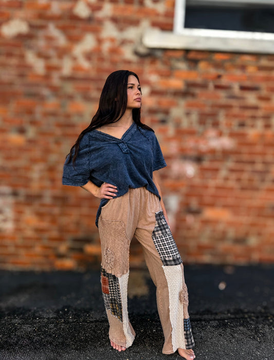 Latte Plaid Dolly Pants