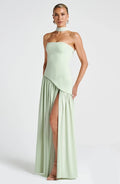 Léa Contrast Color Ribbons Cocktail Dress