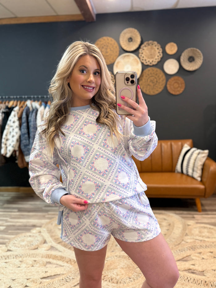 Light Blue Terry Top
