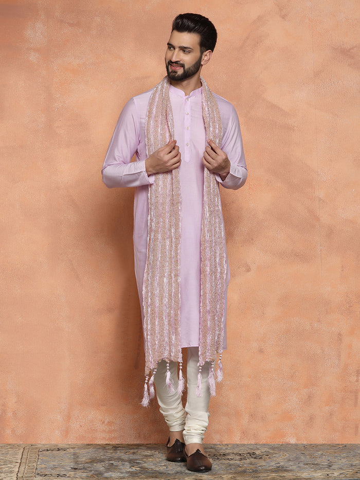 Light Pink Kurta Churidar with Dupatta