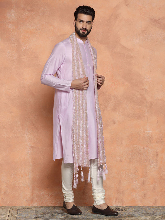 Light Pink Kurta Churidar with Dupatta