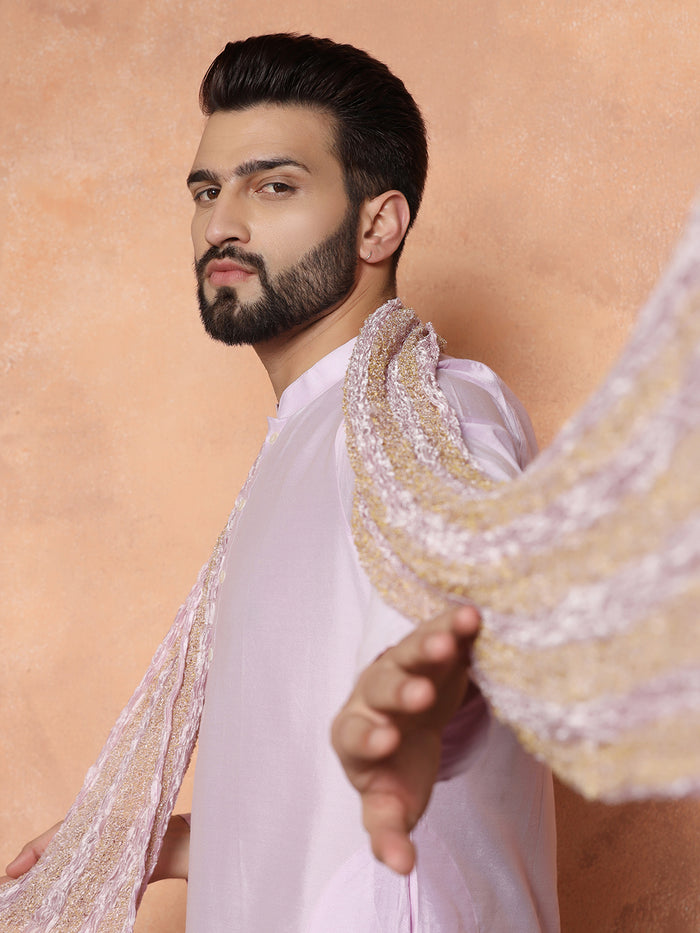 Light Pink Kurta Churidar with Dupatta