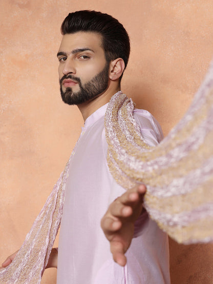 Light Pink Kurta Churidar with Dupatta