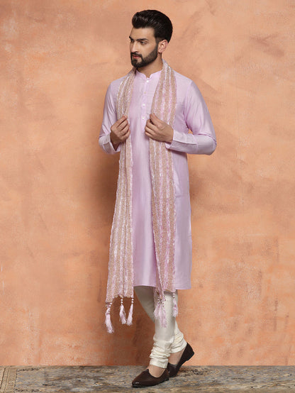 Light Pink Kurta Churidar with Dupatta