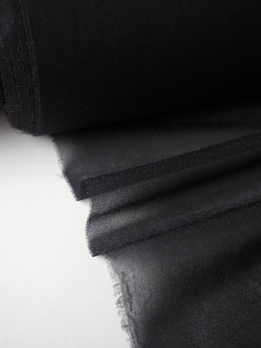 Lightweight Black Iron-on Interfacing
