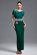 Liliana Long Green Short-Sleeve Dress
