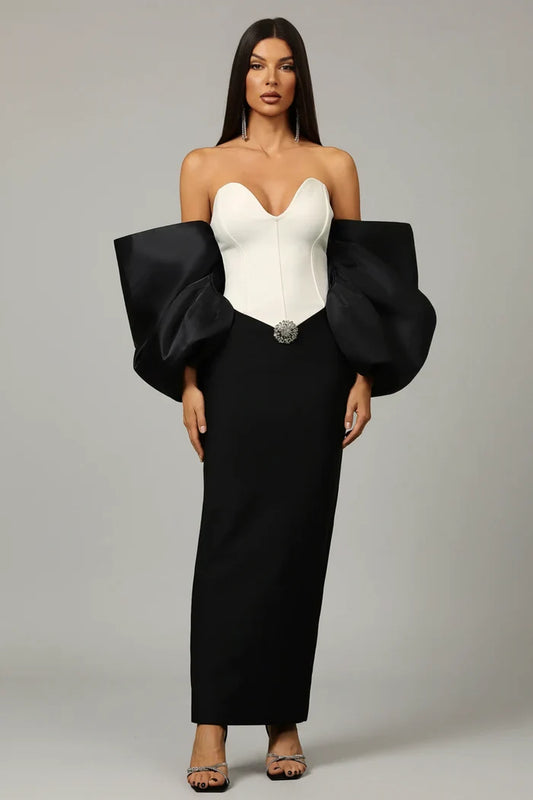 Liliana Sleeveless Bow Bandage Maxi Dress