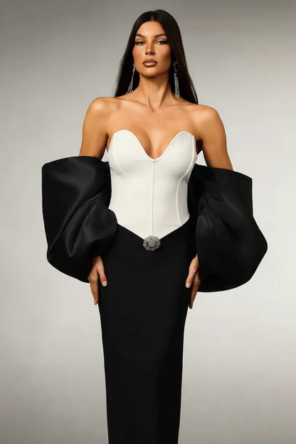 Liliana Sleeveless Bow Bandage Maxi Dress