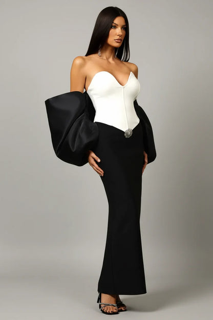 Liliana Sleeveless Bow Bandage Maxi Dress