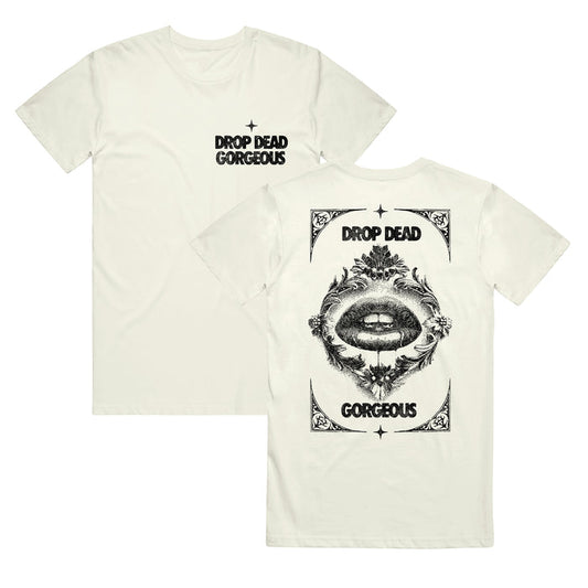 drop dead gorgeous Lips - White T-Shirt