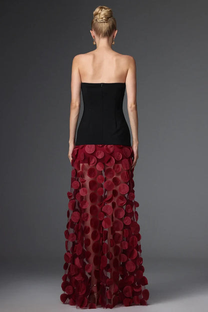 LucyTwo-Tone Circle Appliqué Gown