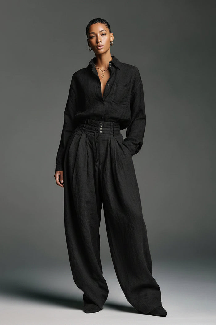 Luxe Wide Leg Black Jumpsuit