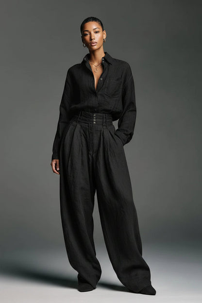 Luxe Wide Leg Black Jumpsuit