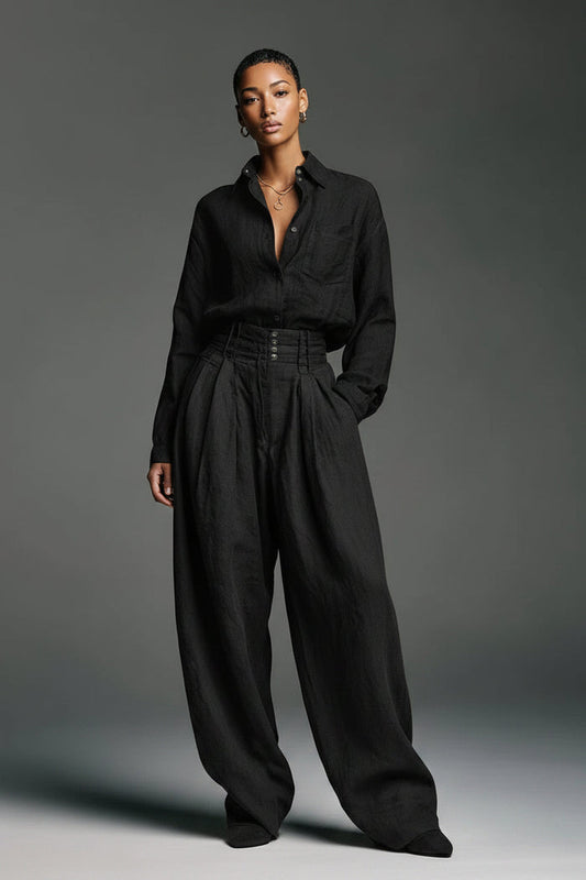 Luxe Wide Leg Black Jumpsuit