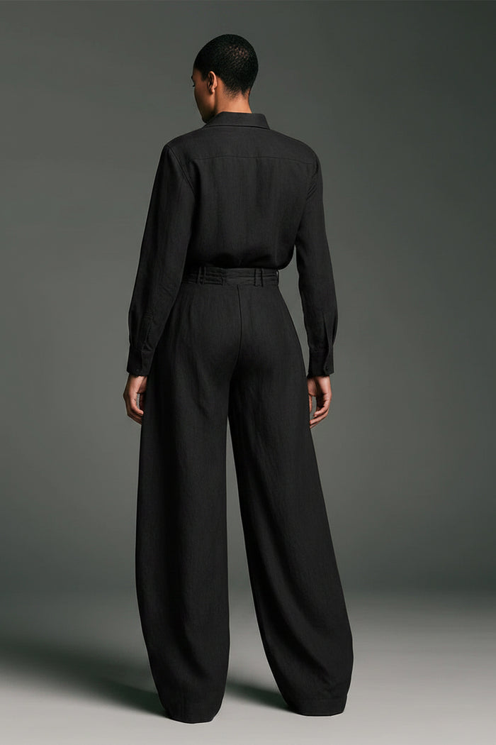 Luxe Wide Leg Black Jumpsuit