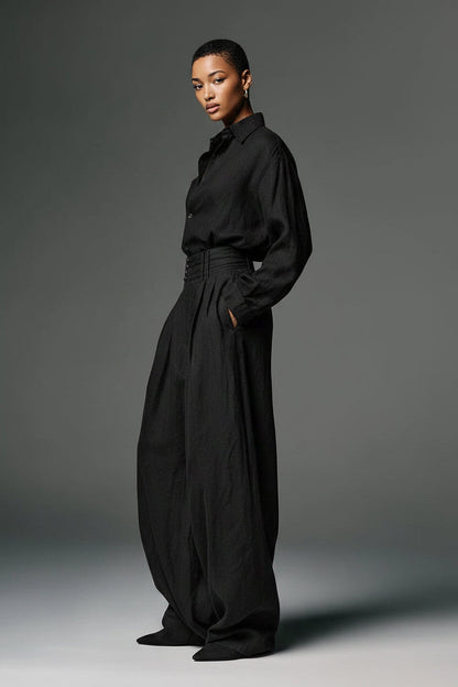 Luxe Wide Leg Black Jumpsuit