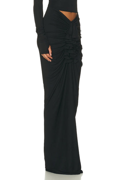 Lyanna Ruched Cut-Out Ruffle Set